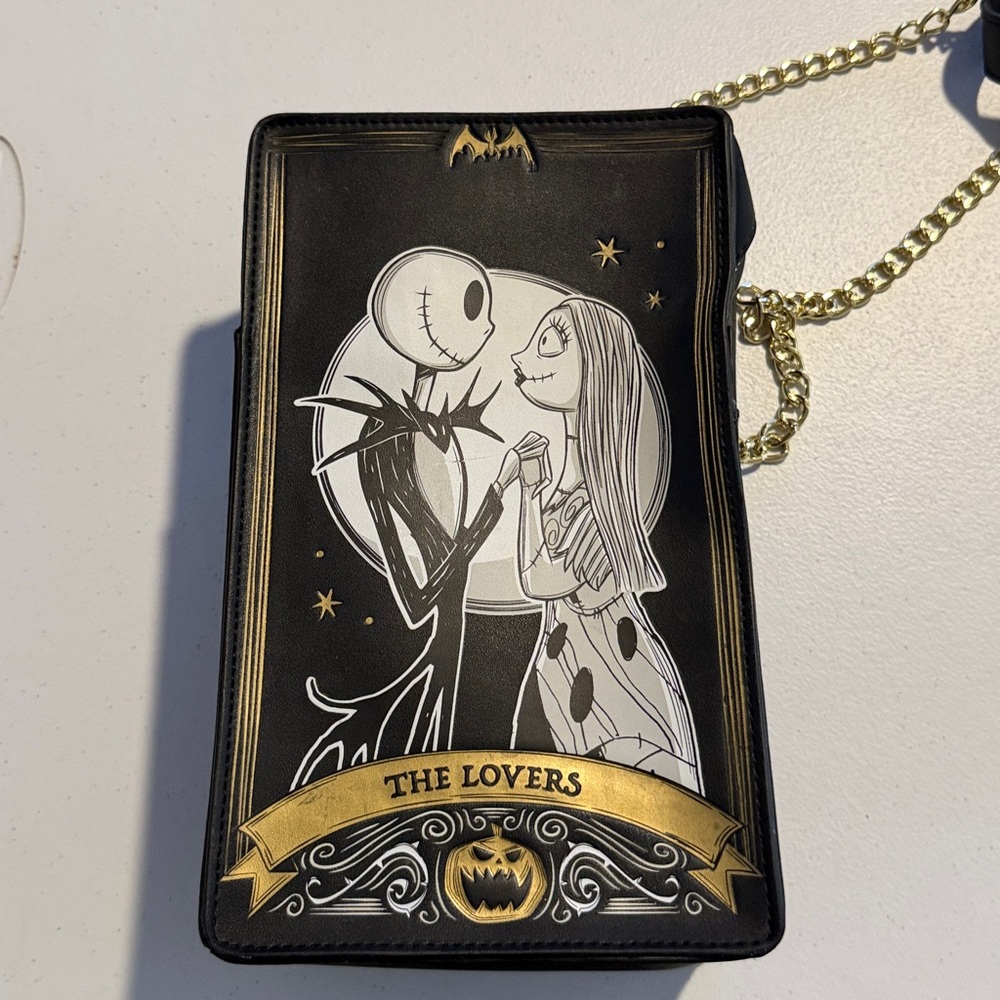 Loungefly Rare Nightmare Before Christmas Tarot Card Crossbody Purse - Picture 2 of 12